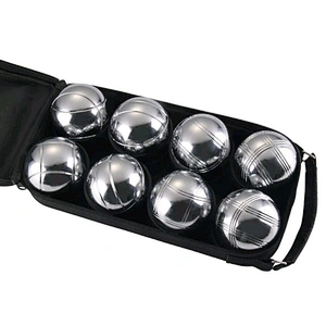 STEEL FRENCH BOULES SET PETANQUE BALLS OUTDOOR GARDEN GAME FREE CARRY 8PCS SET