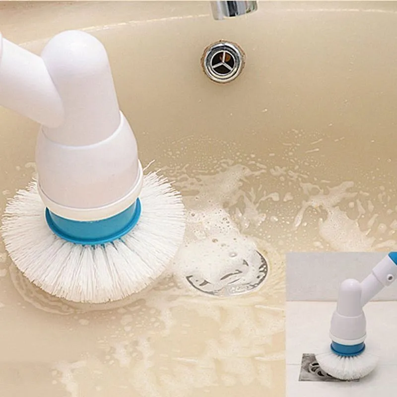 3 Heads Electric Cleaning Brush Head Turbo Scrub Handheld 360° For Multi-Purpose