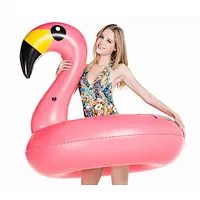 FloatGoat Inflatable Flamingo Pool Float Tube. Flamingo Swim Ring Pool Raft