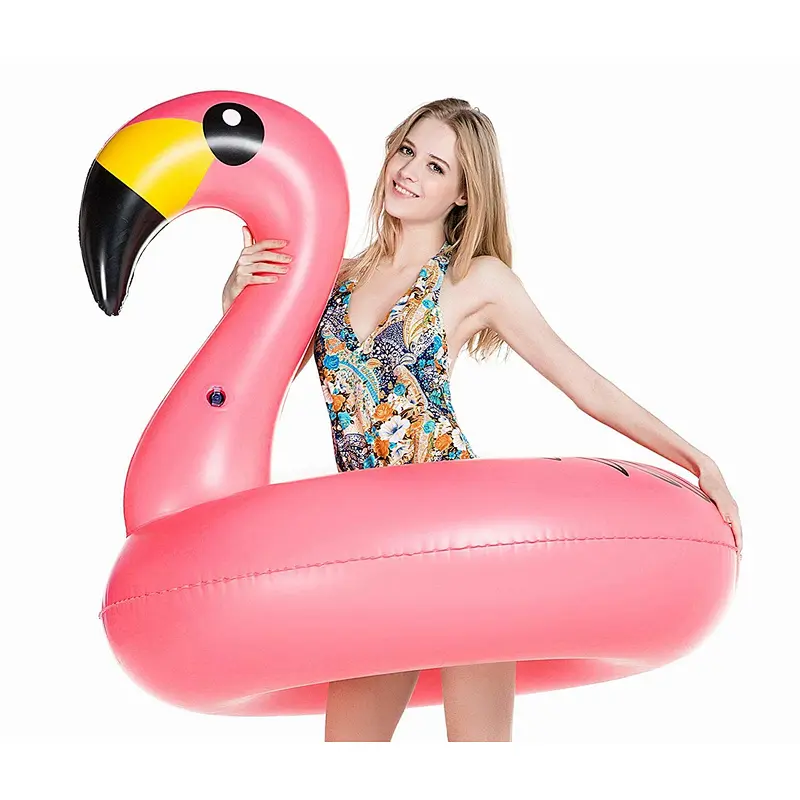 FloatGoat Inflatable Flamingo Pool Float Tube. Flamingo Swim Ring Pool Raft