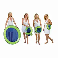 SwimWays Spring Float Papasan - Mesh Float for Pool or Lake - Dark Blue/Light Blue