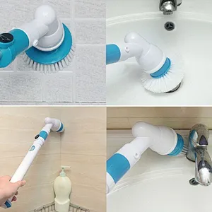 3 Heads Electric Cleaning Brush Head Turbo Scrub Handheld 360° For Multi-Purpose