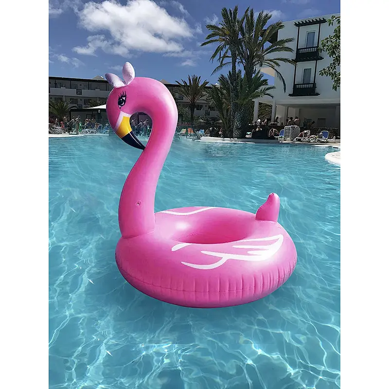 FloatGoat Inflatable Flamingo Pool Float Tube. Flamingo Swim Ring Pool Raft
