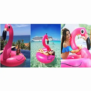 FloatGoat Inflatable Flamingo Pool Float Tube. Flamingo Swim Ring Pool Raft