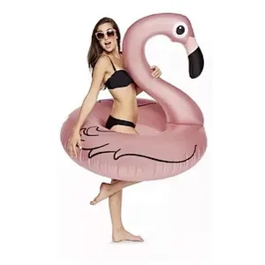 FloatGoat Inflatable Flamingo Pool Float Tube. Flamingo Swim Ring Pool Raft