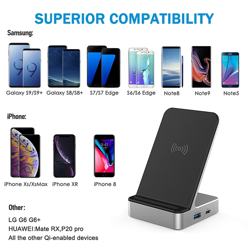 QC3.0(18W)+PD18W Wireless  Charger