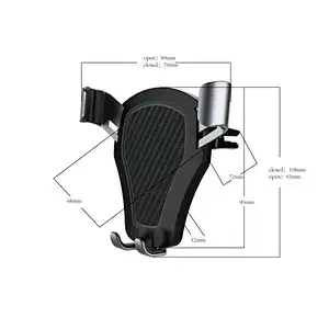Gravity car air vent phone holder