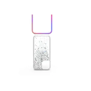 Necklace Strap String Cord Rope & Beautiful Shiny Glitter Dynamic Liquid Unique Phone Case
