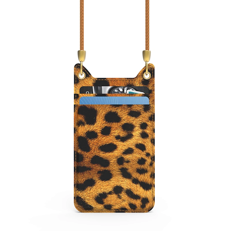 Most Welcome Colorful Tiger Pattern& Glitter  ID Card Holder  With Lanyards