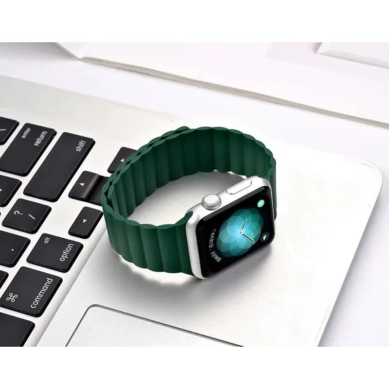 magetic silicone iwatch strap