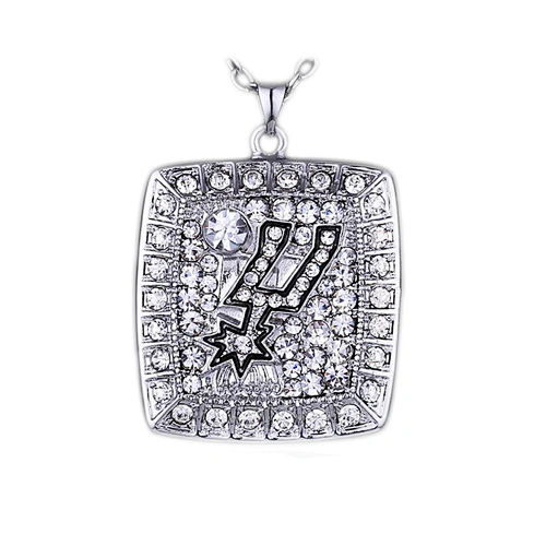 Gold plated design silver american football necklace