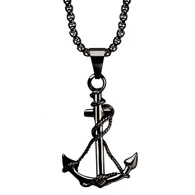 Cheap silver simple anchor necklace unique