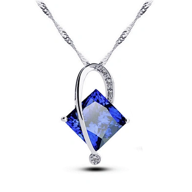 Women 18K Gold Plated Snake Chain Rhinestone Cube Necklace Set