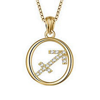24k gold chain wholesale zodiac sign charm jewelry pendant necklace