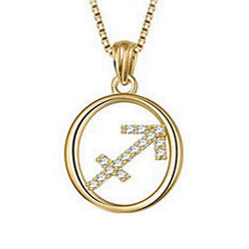 24k gold chain wholesale zodiac sign charm jewelry pendant necklace