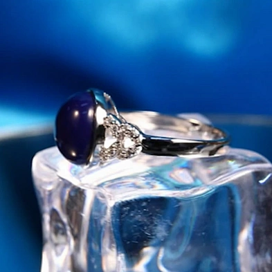 Fancy AAA cz blue sapphire silver bijouterie