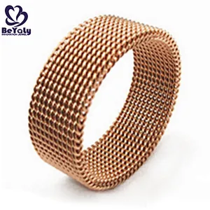 Fashion popular tat braided 316l surgical stainless steel ring