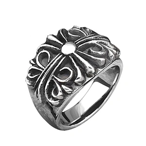 Cheap wedding signet wholesale stainless steel biker ring for men