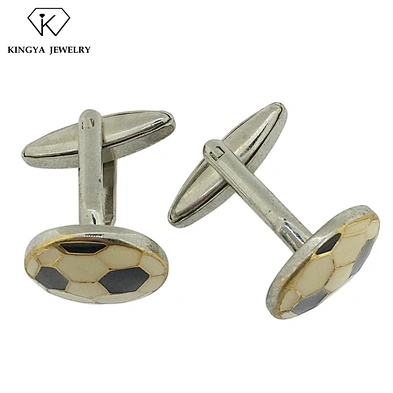 Custom design men's football part cufflink