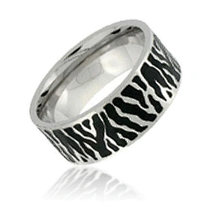 Italian enamel jewelry women's 3161 stainless steel metal panther ring