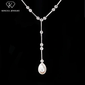 Platinum chain cz diamond tennis necklace for men and women