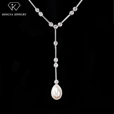 Platinum chain cz diamond tennis necklace for men and women