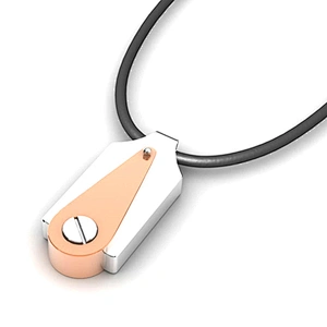 Mysterious white stone lock stainless photo jewelry locket