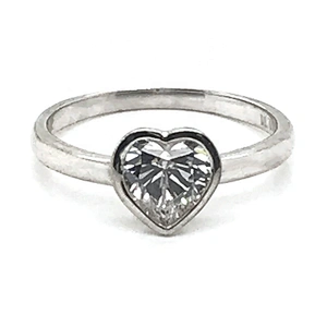 150mm wholesale engagement jewelry solid 18k white gold plated ring