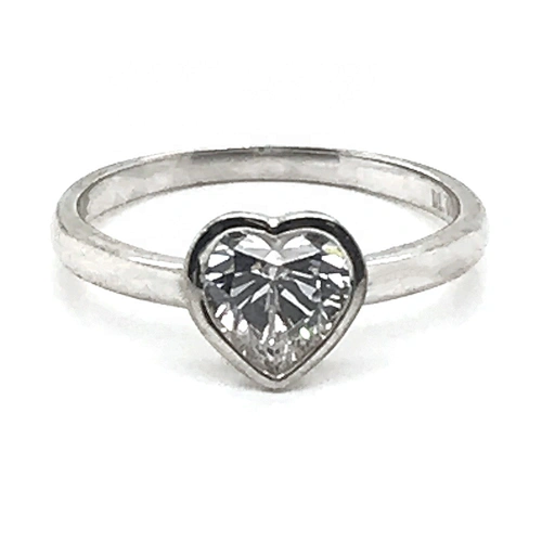 150mm wholesale engagement jewelry solid 18k white gold plated ring