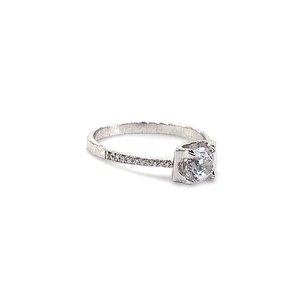 Excellent engagement cz finger 925 silver jewelry