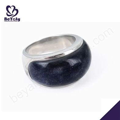 Stainless steel black enamel metallized ceramic ring