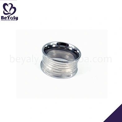 Fashion best price popular men blank stainless steel ring