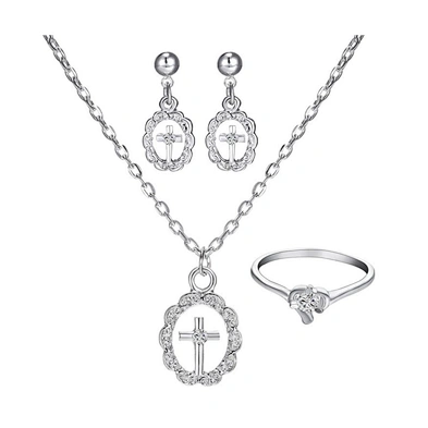 Virgin Mary cross design wholesale brass necklace jewelry set