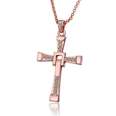 Charming Best Brass Jewelry Dubai  18K Gold Cross Pendant