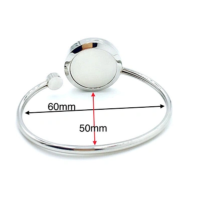Custom hollow round locket diffuser bracelet