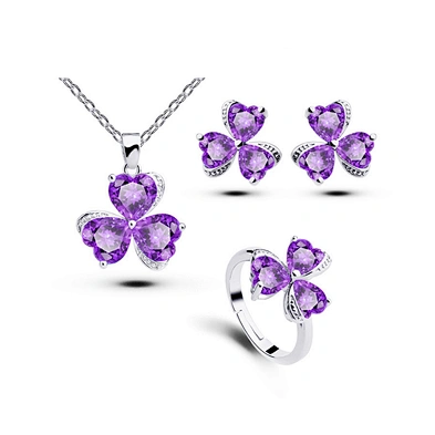 Colored rhinestone crystal fashion jewelry set made in china wholesale