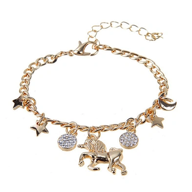 For Big Wrist Bohemia Charm Child Thread Image Bangles And Bracelet Horse Jewelry Hangtag