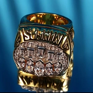 Gemstone pave setting custom design champions graduation ring