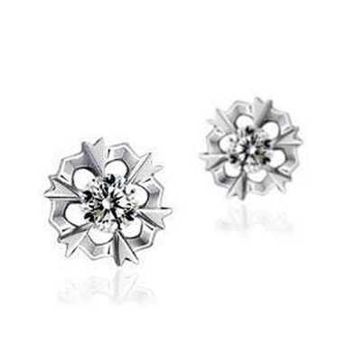 Fashion snowflake earring screw plug made in korea