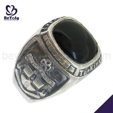 Teamwork signet black stone fantasy baseball championship rings