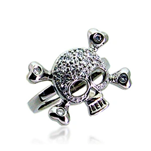 Promotional skull design unique silver rings