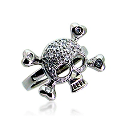 Promotional skull design unique silver rings