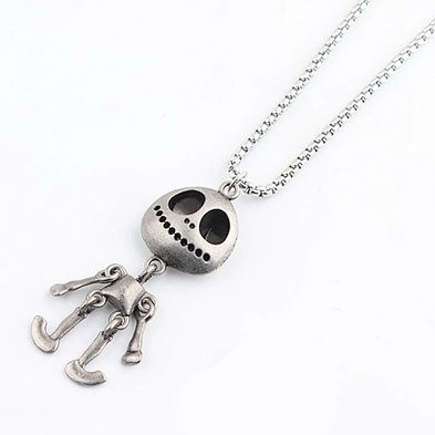 Ying Yang Charm Zombie Stainless Steel Cremation Skull Pendant
