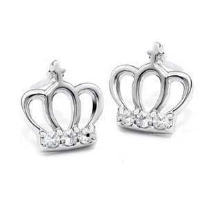 Online Wholesaler Handmade Party 5925 Italy Silver Jewelry Crown Earring