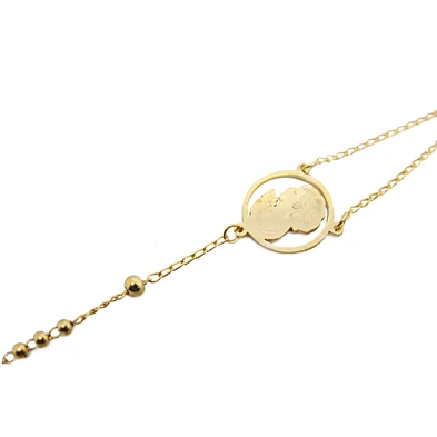 Gold plated cross pendants stainless steel ball chain necklaces