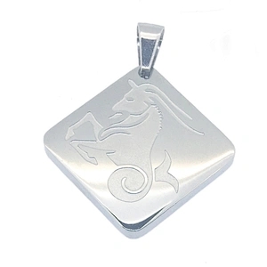 Wholesale custom design square unicorn necklace