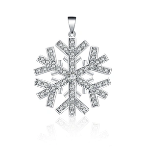 Decorate christmas tree snowflake charm pendant