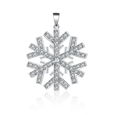 Decorate christmas tree snowflake charm pendant