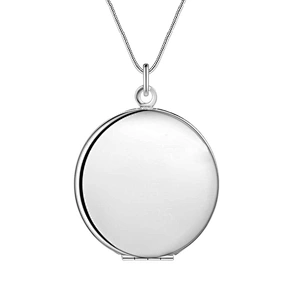 Exquisite silver custom shape camera locket pendant necklace