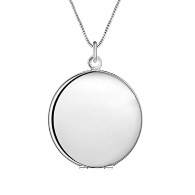 Exquisite silver custom shape camera locket pendant necklace